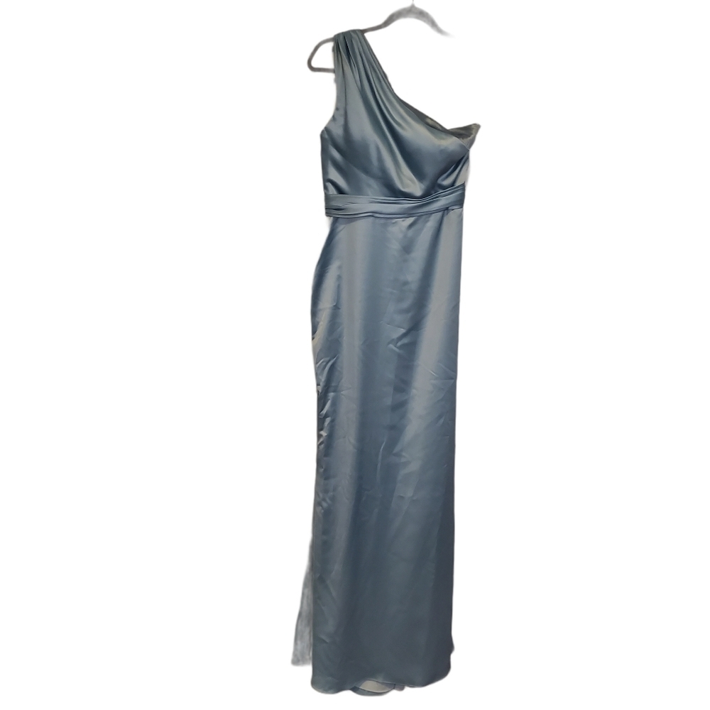Badgley Mischka One Shoulder Blue Dress​ - Picture 6 of 9